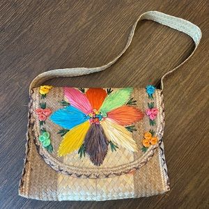Woven tropical bag
